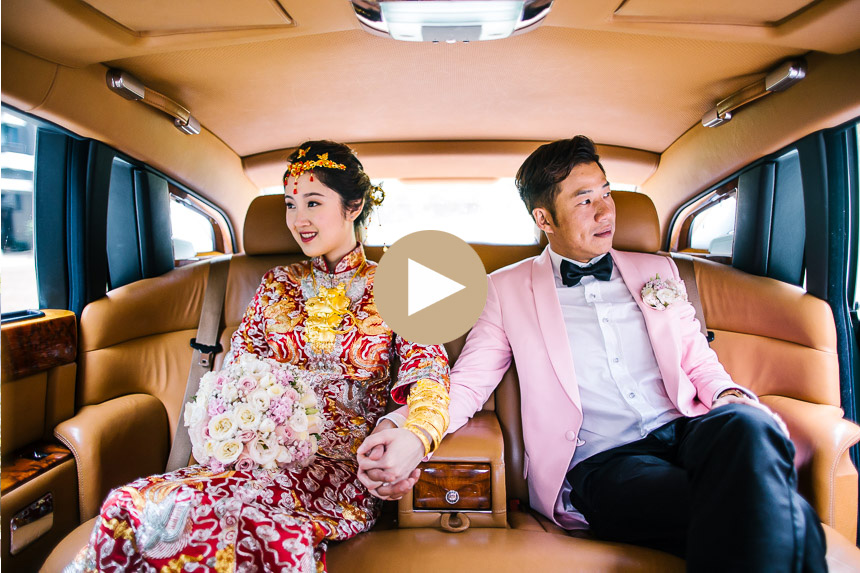 The Peninsula Wedding Video couple getting married at the peninsula hotel